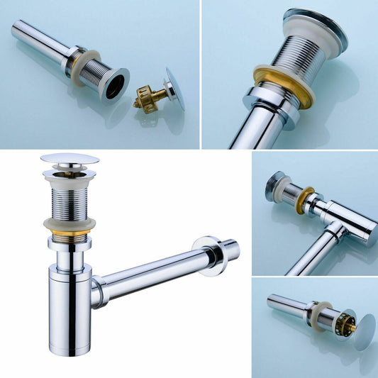 Siphon+ Ablaufgarnitur PopUp Abfluss Ablaufventil Waschbecken Stöpsel Waschtisch