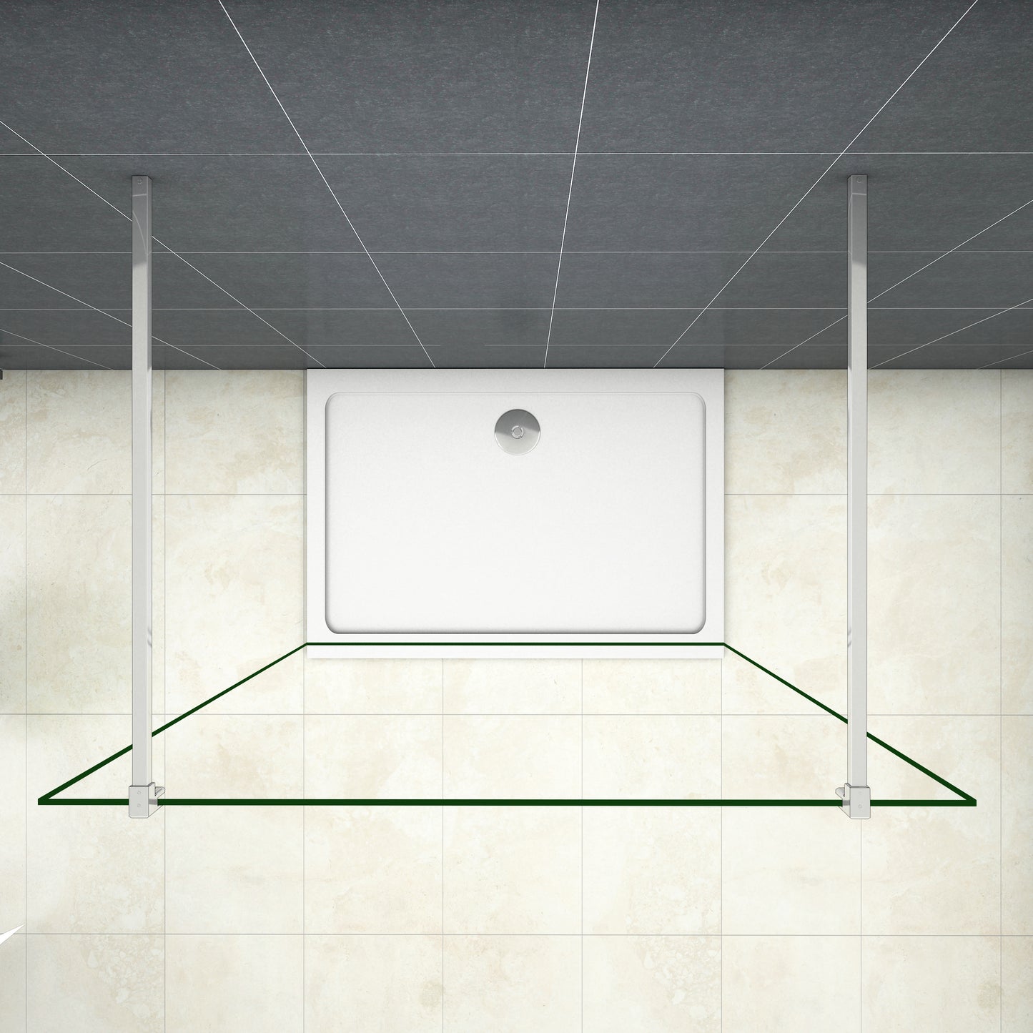 Duschkabine Falttür Drehfalttür Glas